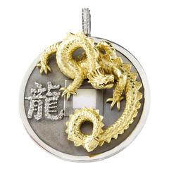 Stambolian Silver Gold Dragon Pendant 2
