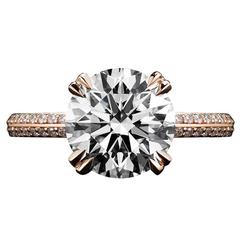 Alexandra Mor Engagement Ring with 3.13 Ct Ideal Cut F VS2 Center Diamond