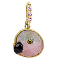 Watermelon Tourmaline Parrot Head Pendant