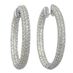 Jona Pave Diamond Gold Hoop Earrings 2