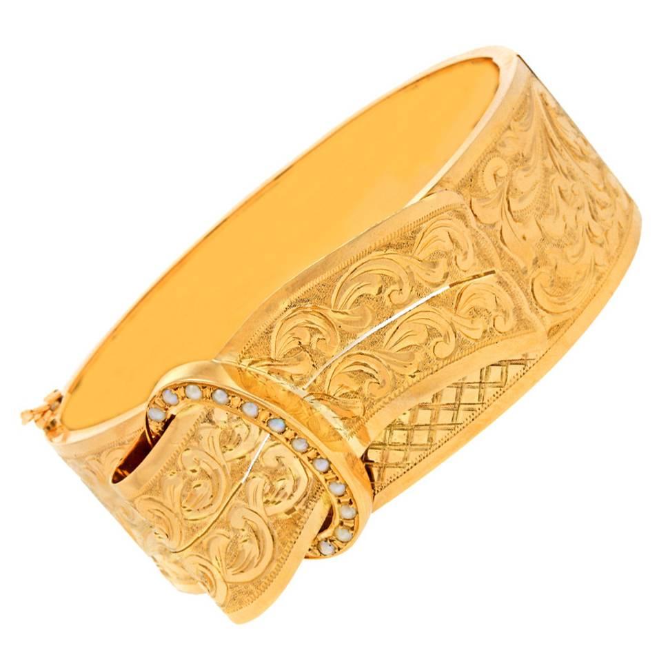 Spectacular Victorian Gold Bangle