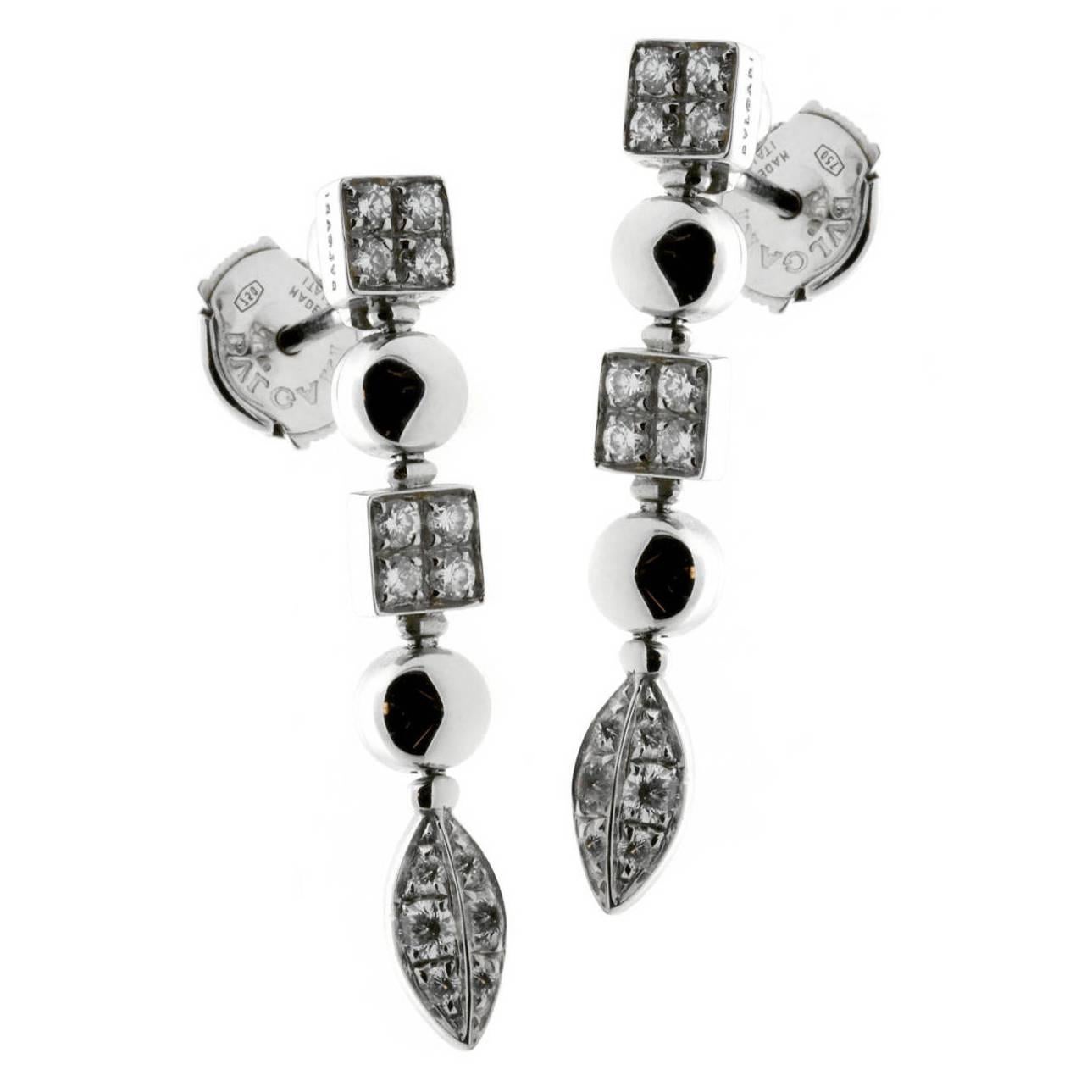 Bulgari Lucea Diamond Gold Earrings