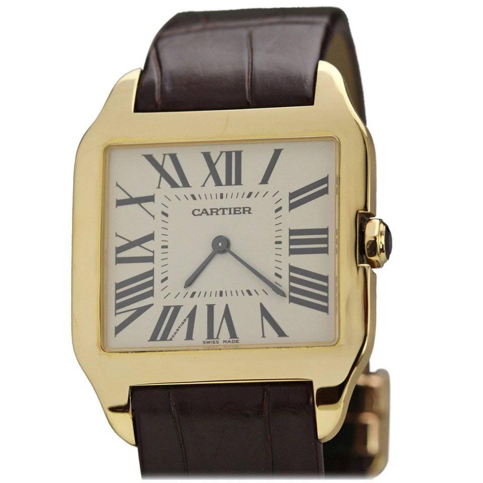 Cartier Yellow Gold Santos manual-wind Wristwatch 