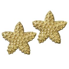 Gold Starfish Shell Earrings 10