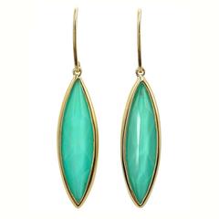Jona Turquoise Quartz Gold Drop Earrings 3