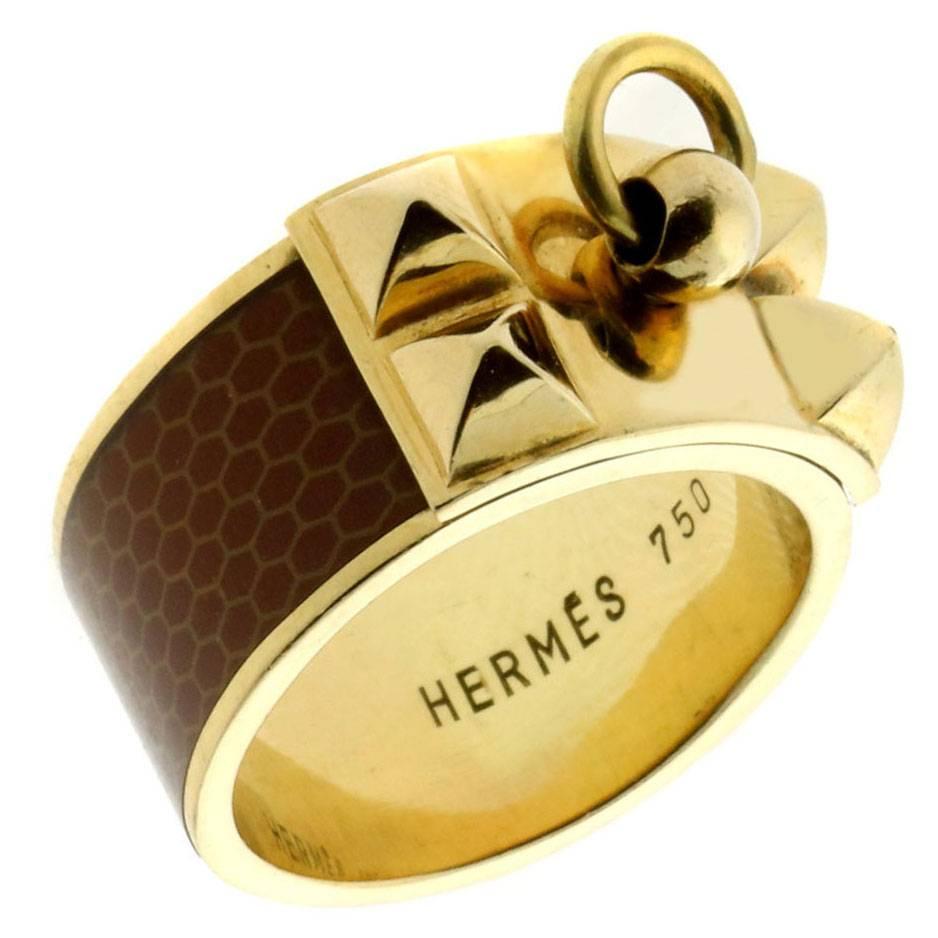 Hermes Collier de Chien Gold Ring For Sale at 1stDibs | collier de 