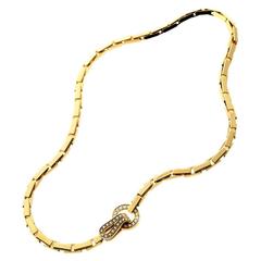 Cartier Agrafe Diamond Gold Necklace 8