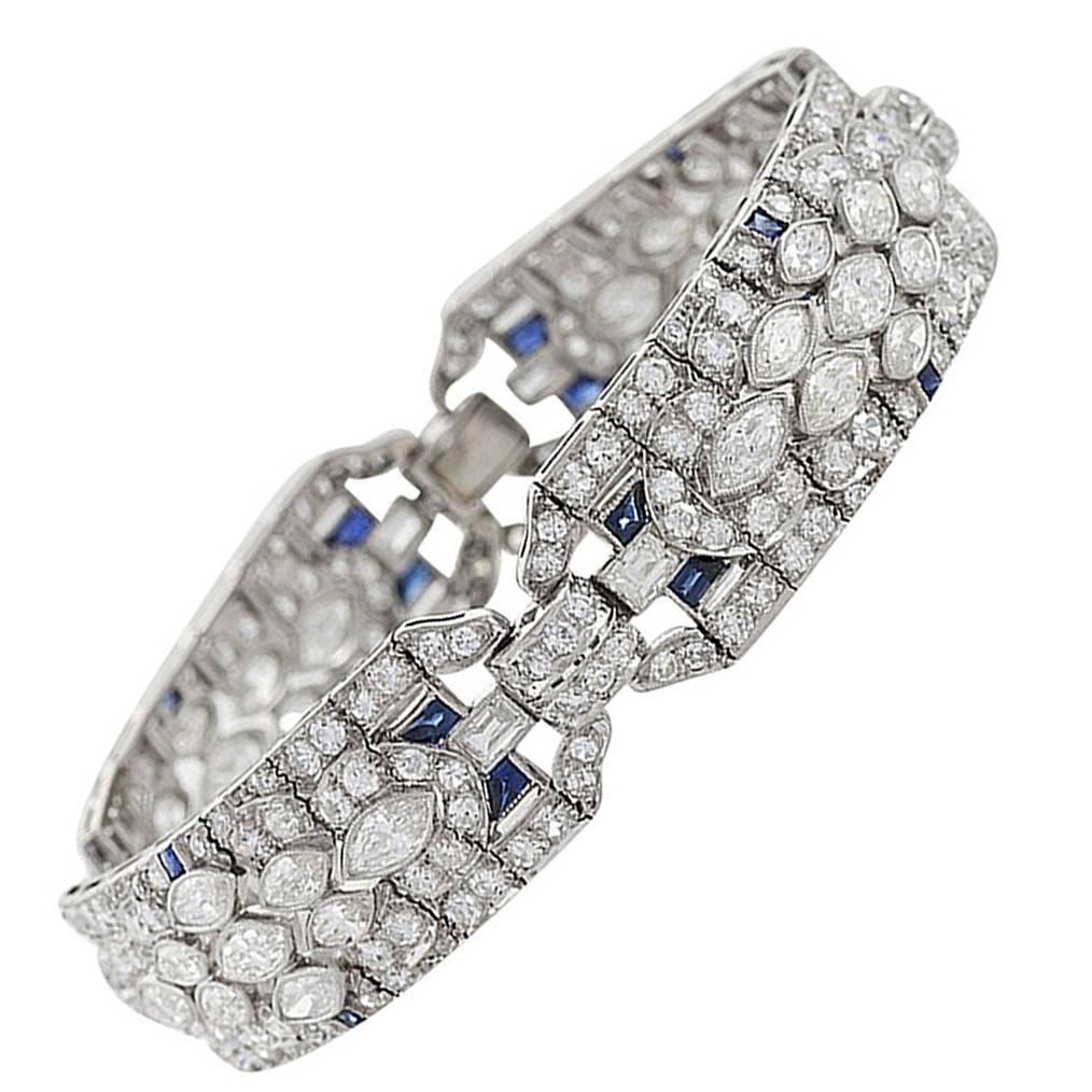 1920s Art Deco Diamond and Platinum Bracelet