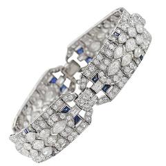Art Deco Diamond and Platinum Bracelet 11