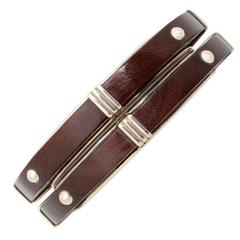 Pair of Sterling and Wood Bangle Bracelets 12