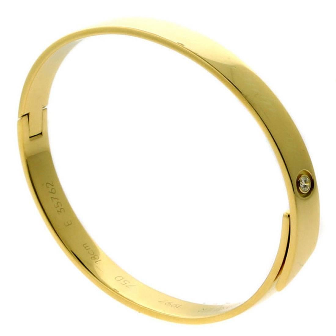 Cartier Diamond Gold Anniversary Bangle Bracelet