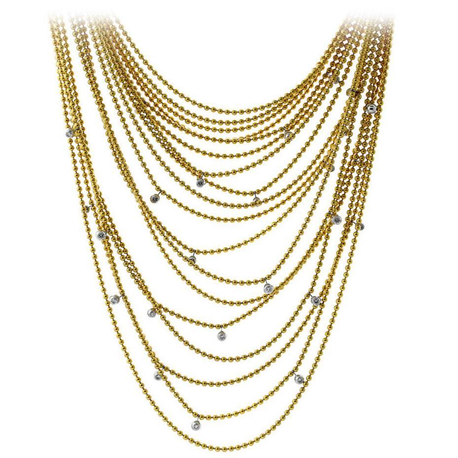 Cartier Glamorous Diamond Gold Necklace
