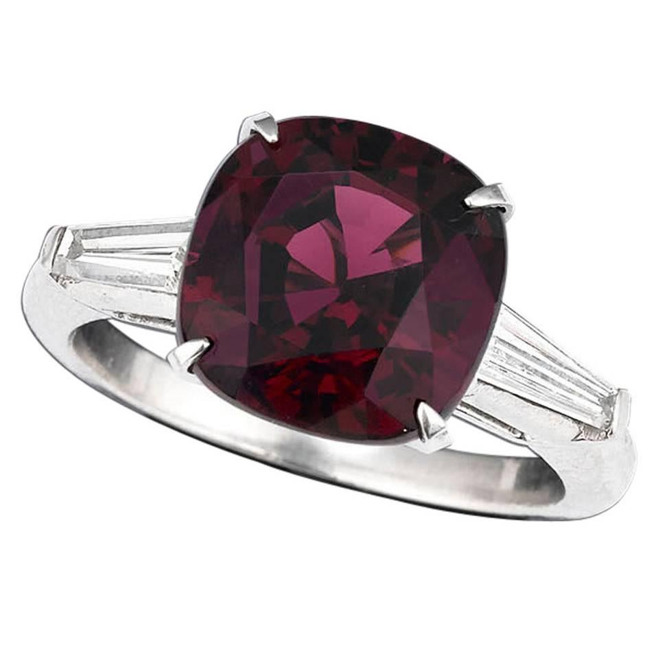 Spinel and Diamond Ring