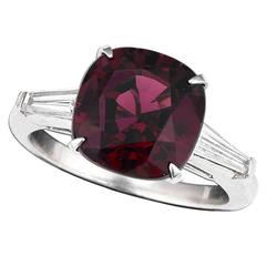 Retro Spinel and Diamond Ring