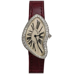 Montre-bracelet Cartier en or blanc et diamants Circa 2000s