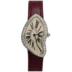 Cartier Crash-Armbanduhr aus Weißgold mit Diamanten Circa 2000er Jahre