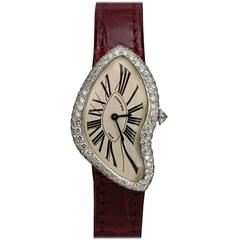 Cartier White Gold Diamond Crash Wristwatch Circa 2000s