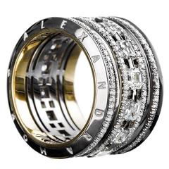 Wide Asscher-Cut Diamond Platinum Eternity Band Ring 6