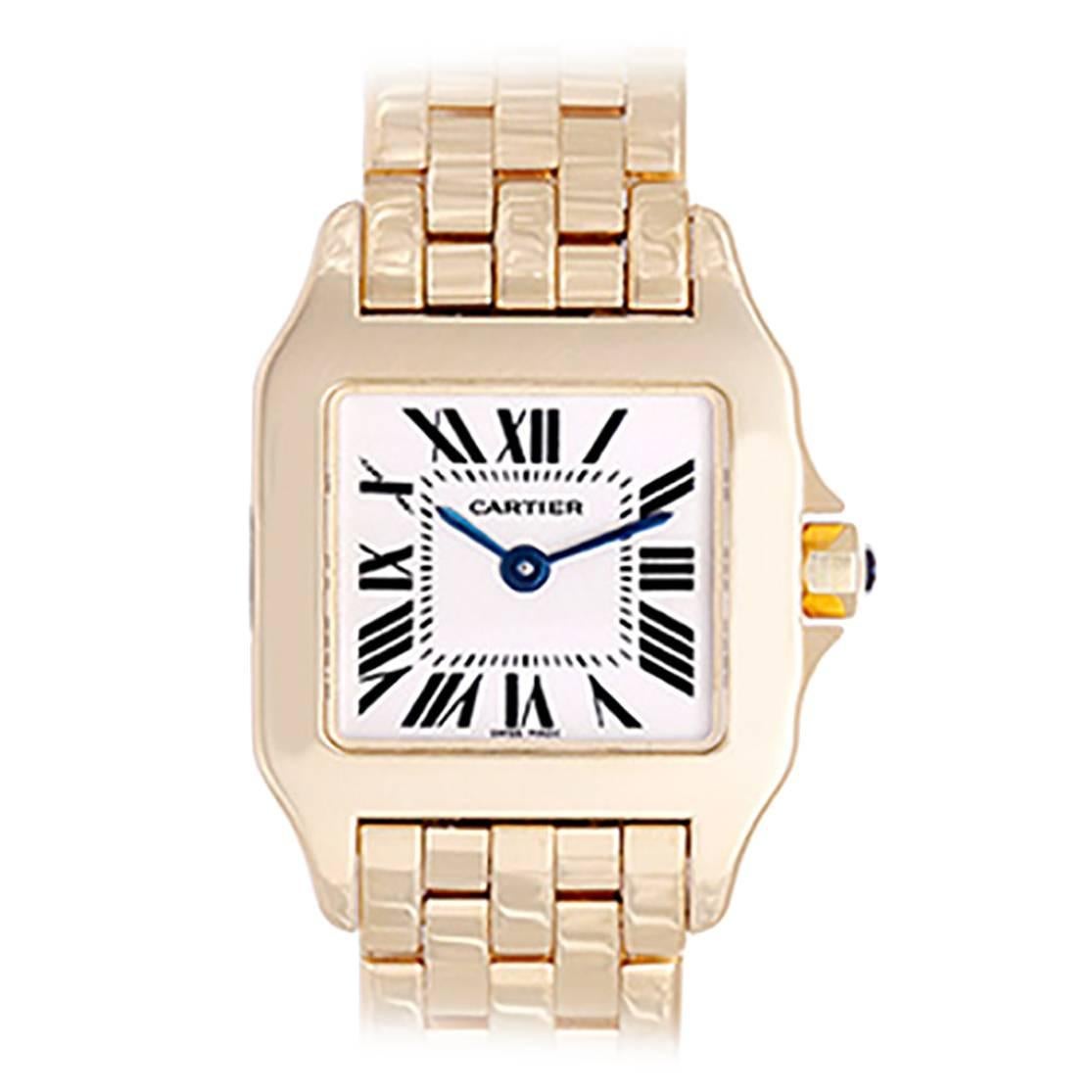 Cartier Yellow Gold Santos Demoiselle Quartz Wristwatch Ref W25062X9
