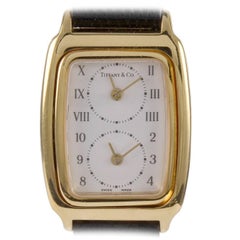 Vintage Tiffany & Co. Lady's Yellow Gold Dual Time Zone Quartz Wristwatch