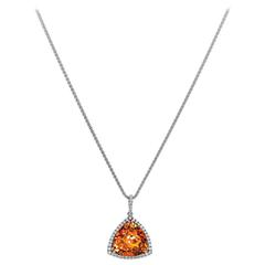 Mandarin Garnet Pendant 15.01 Carats 5