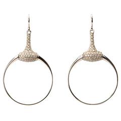 Gucci Diamond Gold Hoop Earrings