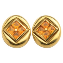 Citrine Gold Earrings