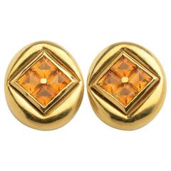 Citrine Gold Earrings 11