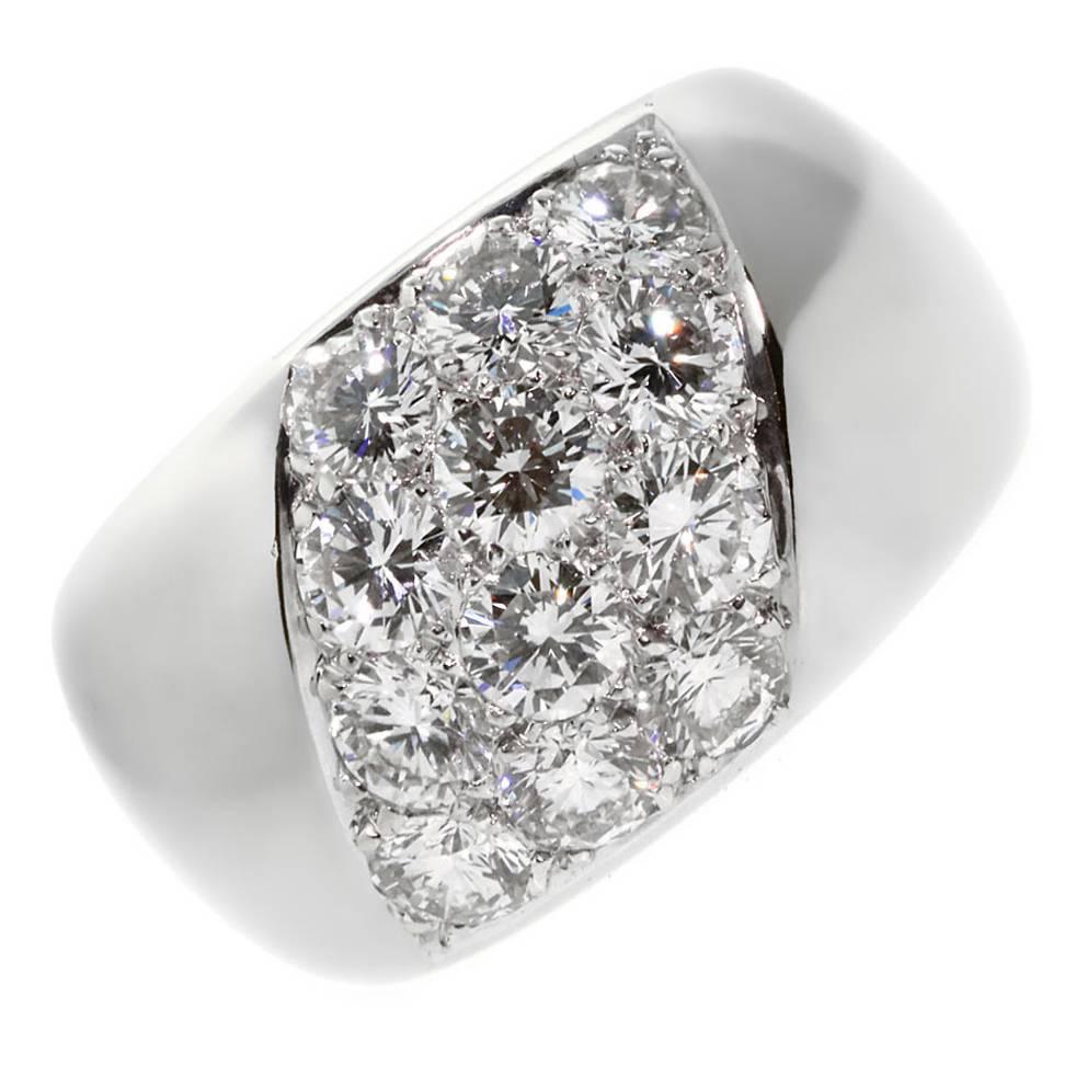 Cartier Prächtiger Diamant-Gold-Kuppel-Ring
