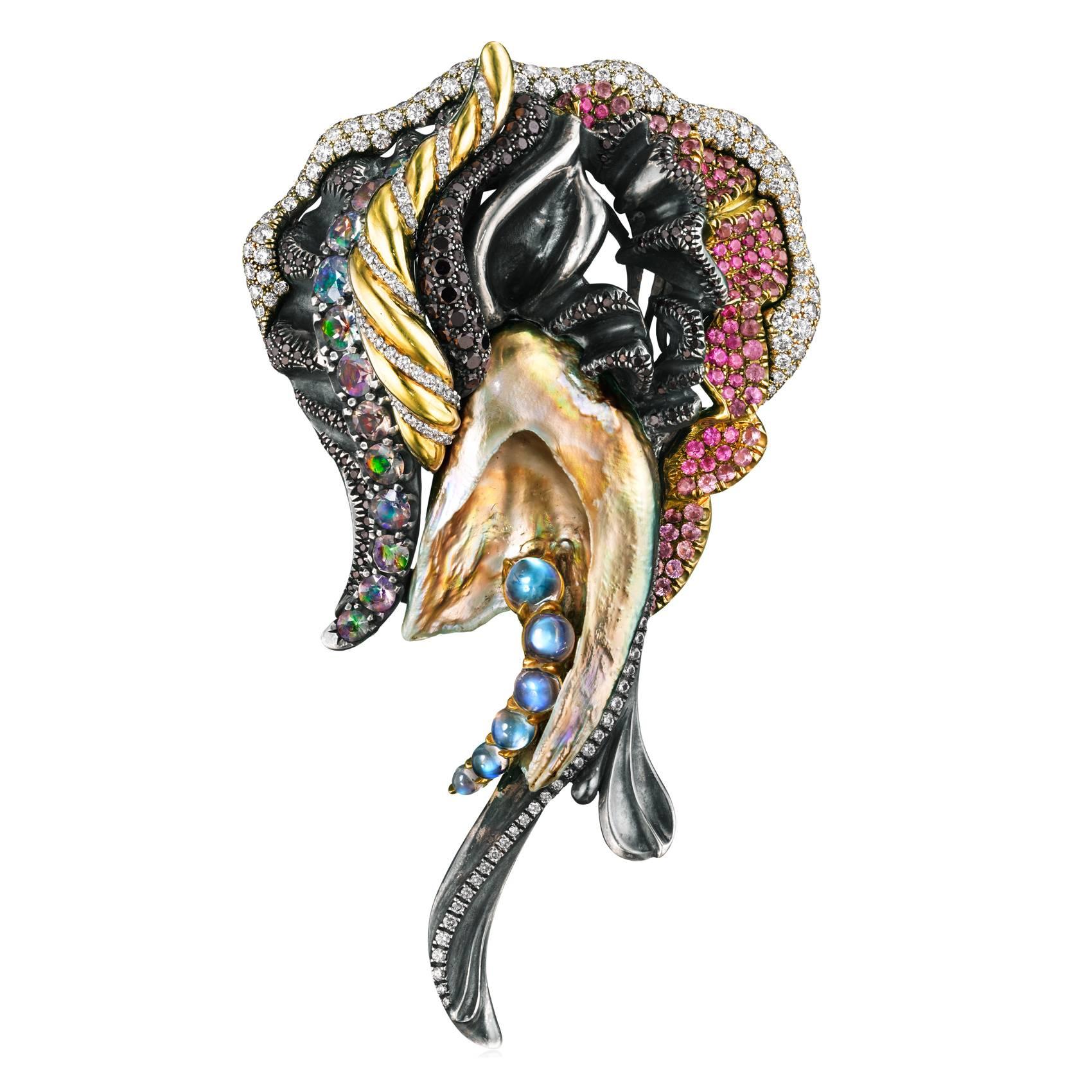 Naomi Sarna Queen of the Sea Brooch For Sale