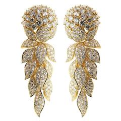 Cartier Magnificent Diamond Gold Day Night Earrings