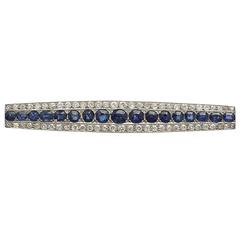 7.27Ct Sapphire & 3.45Ct Diamond, 15k Yellow Gold Brooch - Antique Circa 1900 6