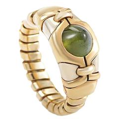 Bulgari Peridot Two Color Gold Ring