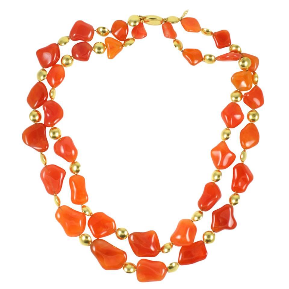 Carnelian Cloud Necklace