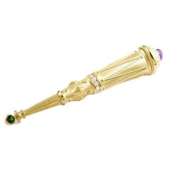 SeidenGang Gemstone Diamond Gold Brooch 11