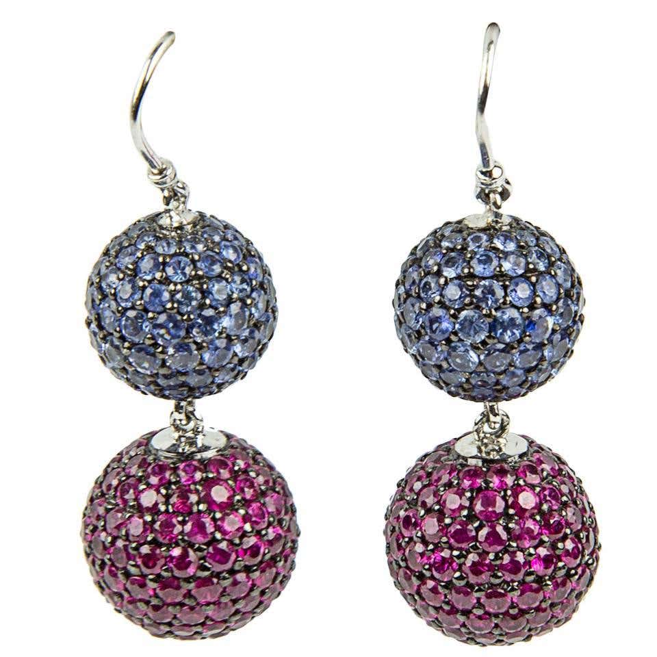 Double ball gold earrings Clearance
