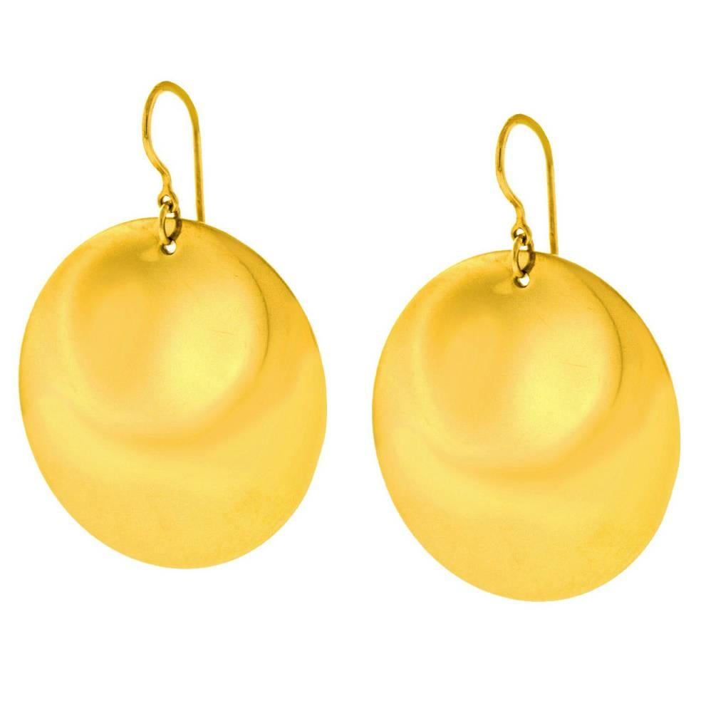 Tiffany & Co. Elsa Peretti Gold Disc Earrings