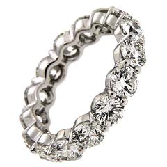 Diamond Platinum Eternity Band Ring 9