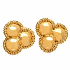 Italian Gold Clip Post Earrings 3