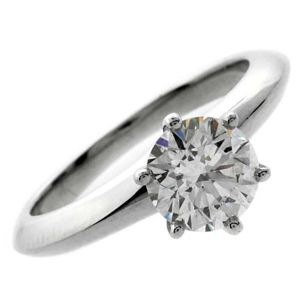 Tiffany & Co. Diamond Platinum Solitaire Ring