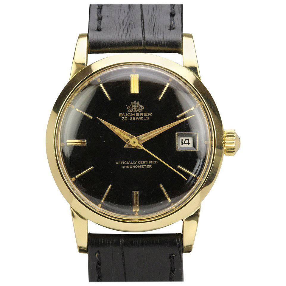 Bucherer Yellow Gold Chronometre Wristwatch