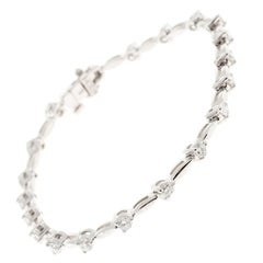 Diamond Gold Hinged Link Tennis Bracelet