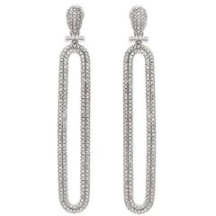 Exquisite Micro Pave Diamond Gold Earrings