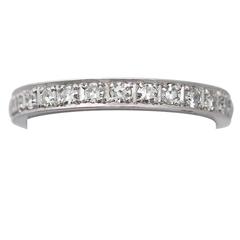 1.00Ct Diamond and 14k White Gold Full Eternity Ring - Circa 1990 2