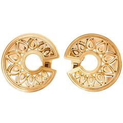 Cartier Paris Tanjore Gold Clip On Earrings with Post 7