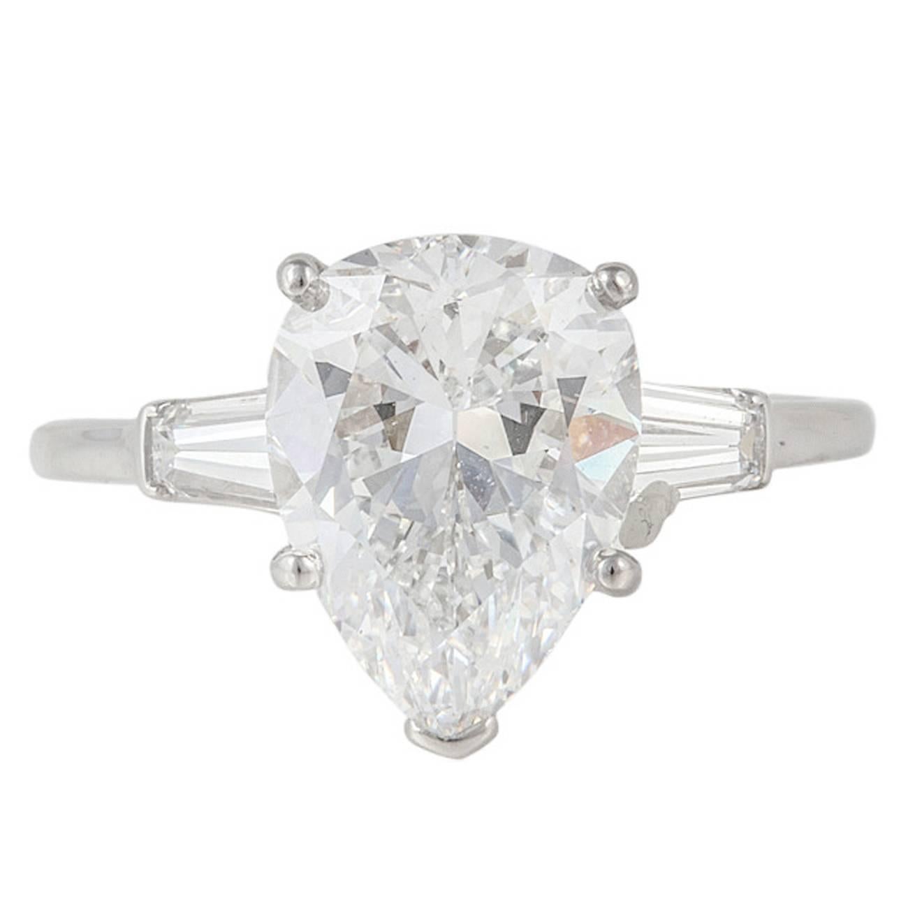 cartier pear shaped engagement ring