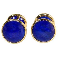 Tiffany 
Co. Elsa Peretti Lapis Lazuli Gold Cufflinks