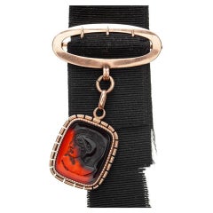 Georgian Carnelian Rose Gold Watch Fob