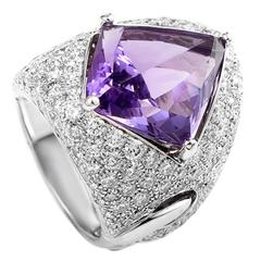 Chimento Illusione Amethyst Diamond Pave Gold Ring