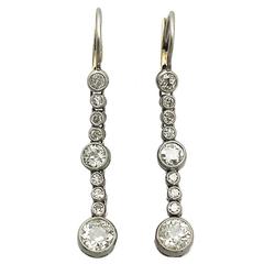 South Sea Pearl & 0.10Ct Diamond, 18k White Gold Earrings - Vintage Circa 1990 1